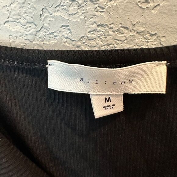 All:Row Black Soft Ribbed Ruched Drapey Spaghetti Strap Blouse - Size M EUC - Picture 3 of 6